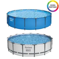 Piscina Estruturada Bestway Steel Pro Max 14970 Litros com Filtro Escada Capa