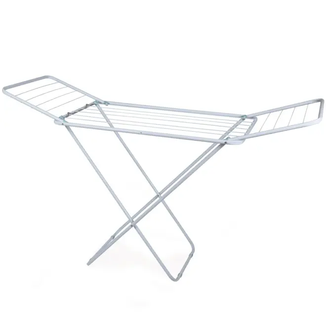 Varal de Chão Mor 6105 Slim Aço com Abas Branco