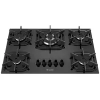 Fogão Cooktop Mueller 5 Bocas Tripla Chama Mesa Vidro Temperado