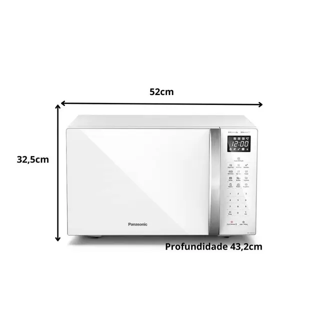 Micro-ondas Panasonic NN-ST65LWRUK 34L Antiaderente - Benoit.com.br