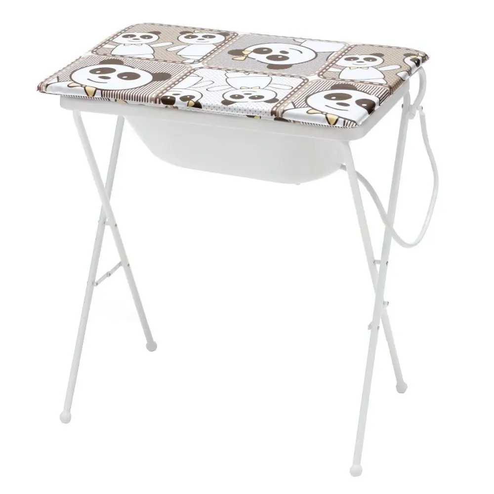 Banheira Bebê Standard Galzerano 7080 Panda Com Suporte e Trocador Branco