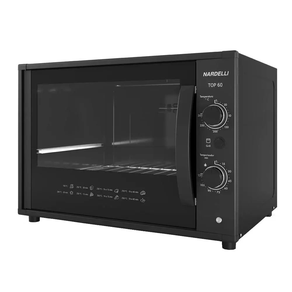 Forno Elétrico Nardelli Top 60 Black 60L 1750W 220v