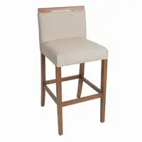 Banqueta de Madeira Rogar Linho L03 Morel D23
