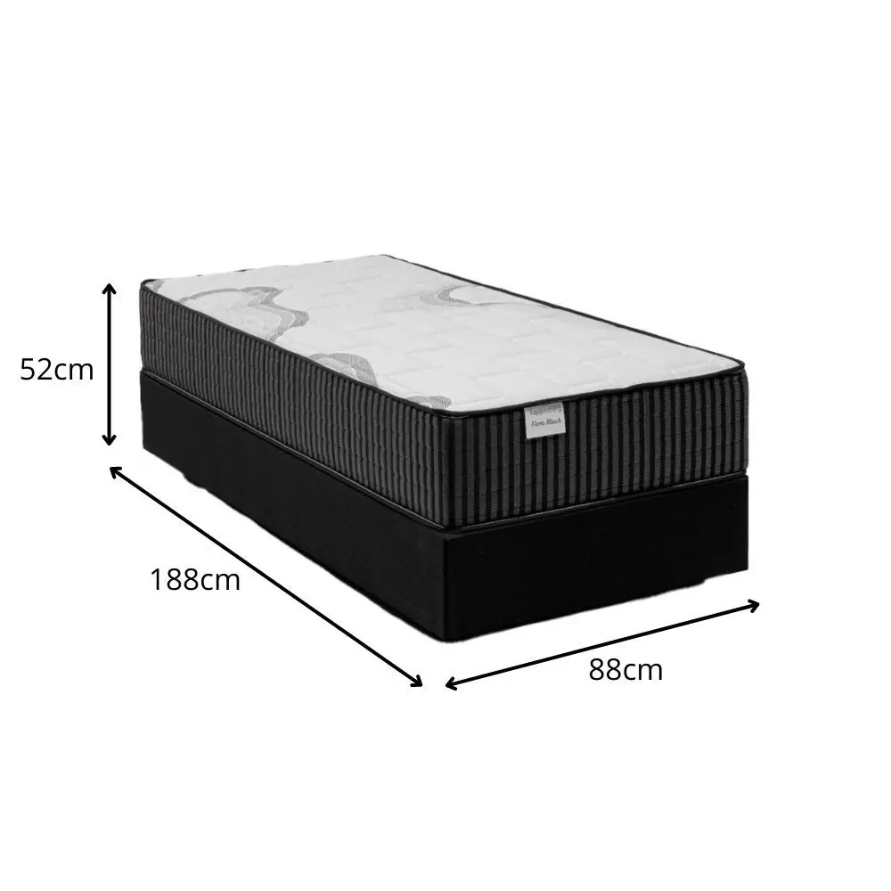 Colchão Cama Box Solteiro Kappesberg Flora Black Molas Pocket