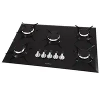 Fogão Cooktop a Gás Britânia BCT5P 5 Bocas Mesa Vidro Temperado Superautomático Bivolt