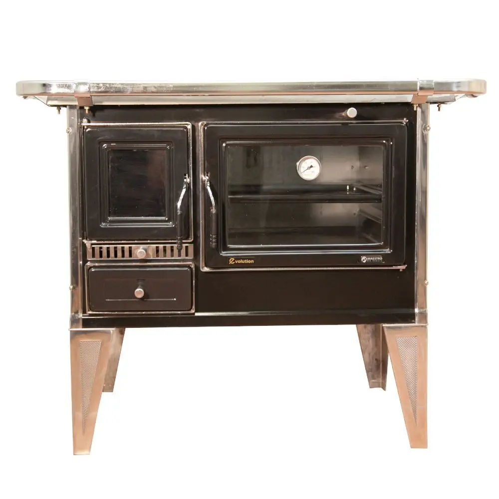Fogão a Lenha Evolution Número 2 Saída Chaminé do Lado Direito Maestro Vermelho