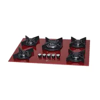 Fogão Cooktop à Gás Fischer 26298-62471 Infinity 5 Bocas Mesa De Vidro Tripla Chama