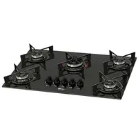 Fogão Cooktop à Gás Fischer 26343/58174 Fit Line 5 Bocas Mesa De Vidro