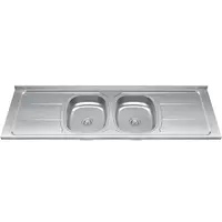 Pia de Aço Inox Ghel Plus Plus 30 160cm 2 Cubas
