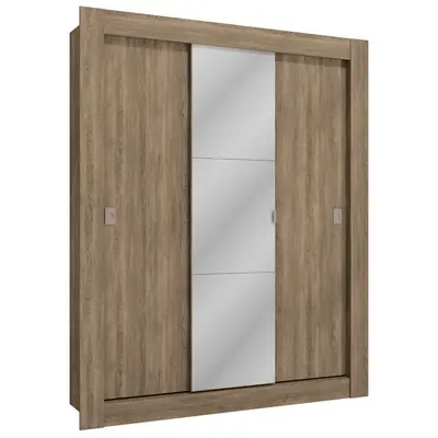 Guarda Roupa / Roupeiro Kappesberg H563-NO 3 Portas De Correr Com Espelho 205x170x55cm