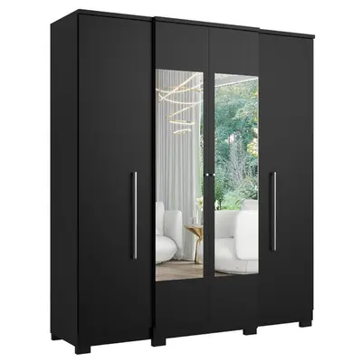 Guarda Roupa / Roupeiro THB Splendore Glass 4 Portas 2 Gavetas 211x181x49cm