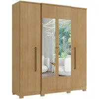 Guarda Roupa / Roupeiro THB Splendore Glass 4 Portas 2 Gavetas 211x181x49cm