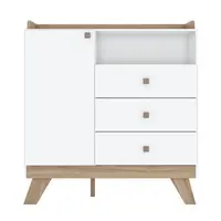 Cômoda Infantil Henn I720 Confete 3 Gavetas 1 Porta 104x98x43cm