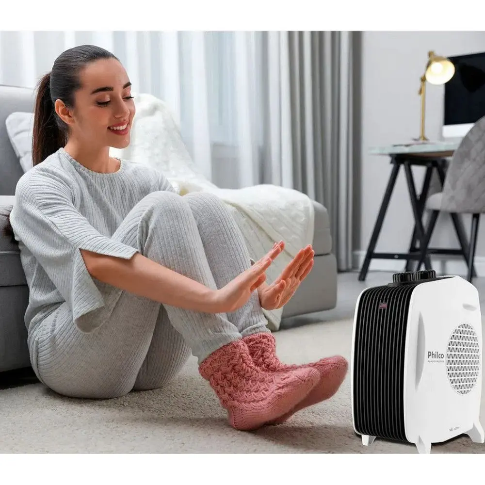 Aquecedor Elétrico Philco PAQ2000B 2 Em 1 3 Níveis De Potência