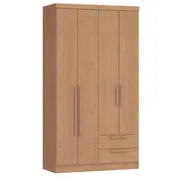 Roupeiro/Guarda Roupa Castro 8423A Nero 4 Portas 2 Gavetas 198x108x47cm