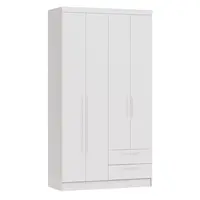 Roupeiro/Guarda Roupa Castro 8423A Nero 4 Portas 2 Gavetas 198x108x47cm