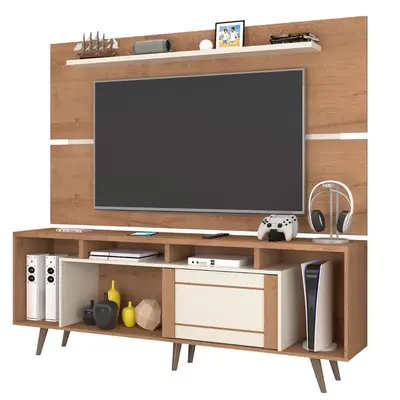 Rack Com Painel Barcellona 1387 Roma 168x180x134cm - Benoit.com.br