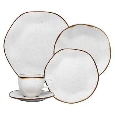 Aparelho De Jantar Oxford RX30-9515 Ryo Maresia 30 Peças Em Porcelana