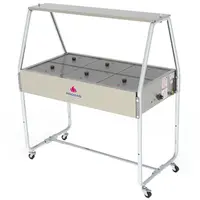 Buffet Progás PRB-06GN Térmico 6 Cubas Tampas De Vidro Temperado