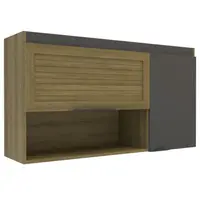 Aéreo Mademovel 2305 Magnolia 120cm 2 Portas Com Veneziana Nicho