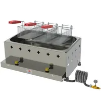 Fritador À Gás Retangular Progas PR-30G GN 3 Cestos 10 Litros