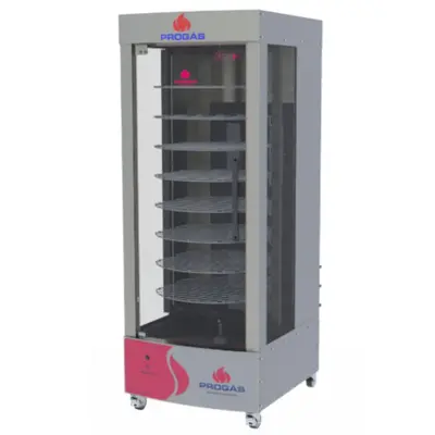 Forno a Gás Giratório Progas PRP-482 G5 GLP Capacidade 128kg Com 8 Grelhas