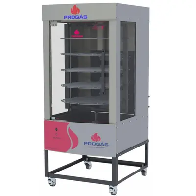 Forno Multiuso Giratório Progas PRP-242 G5 Gás Natural Com Infravermelho 75kg Com 5 Grelhas