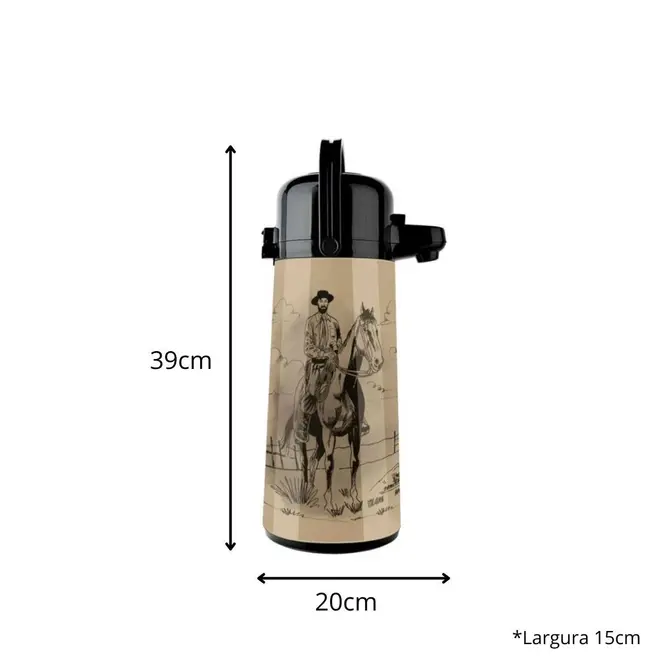 Garrafa Térmica Invicta 100197182017 1,8L Tropeiro do Sul