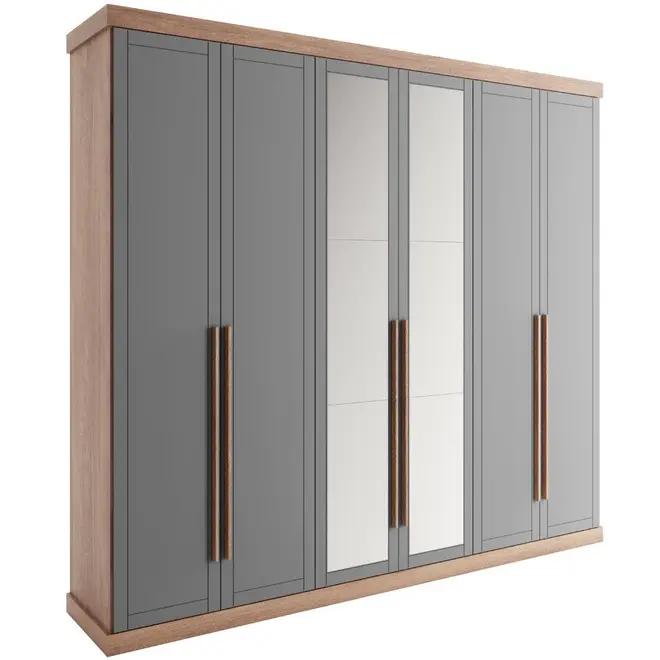 Guarda Roupa / Roupeiro Carraro 1159 Capri 6 Portas 6 Gavetas Com