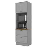 Torre Quente Forno e Microondas Henn C351 Com 2 Portas e 2 Gavetas 221x72x54cm