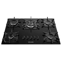 Fogão Cooktop a Gás Mueller 601270003 5 Bocas Mesa Vidro Temperado Superautomático Bivolt