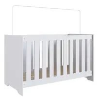 Berço Completa LA003 BC/BC Aconchego 3 em 1 Com Suporte Mosquiteiro 79x133x64,8cm