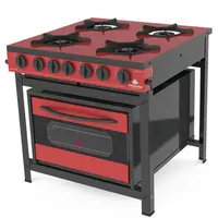 Fogão Com Forno Progás PRGE-402F Gourmet 2 Queimadores Simples 2 Duplo