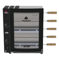 Forno Assador / Churrasqueira Rotativa Industrial Progás PRAC-05T Action a Gás 5 Espetos Bivolt
