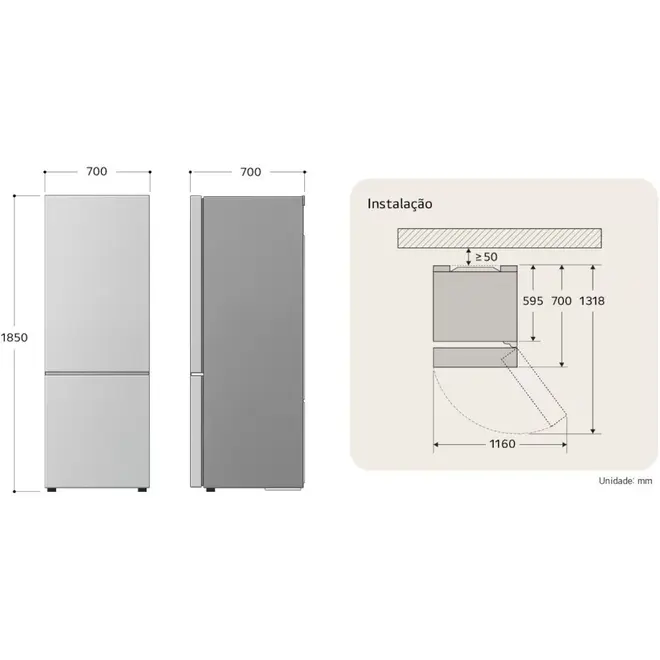 Geladeira LG GC-B569NQL 462L 2 Portas Frost Free Inverter Black