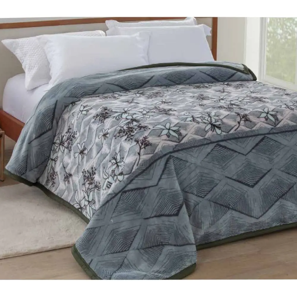 Cobertor Casal Jolitex Dyuri 180x220cm Cinza