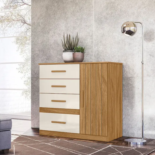 Cômoda Moval Venus 707032 1 Porta 4 Gavetas 100x98x47cm - Benoit