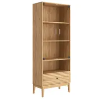 Cristaleira Movel Bento MB1057 2 Portas Com Vidro 1 Gaveta 181x70x37,5cm