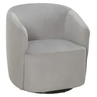 Poltrona Caminhos Beth Decorativa Acabamento Suede Giratória