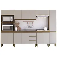 Cozinha Modulada Mademóvel Margarida MDP 200,5x300x51cm Sem Pia