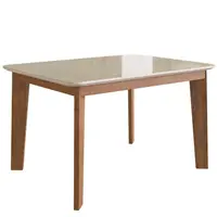 Mesa Zamarchi 163 Madeira Com Tampo de Vidro 80x90x120cm