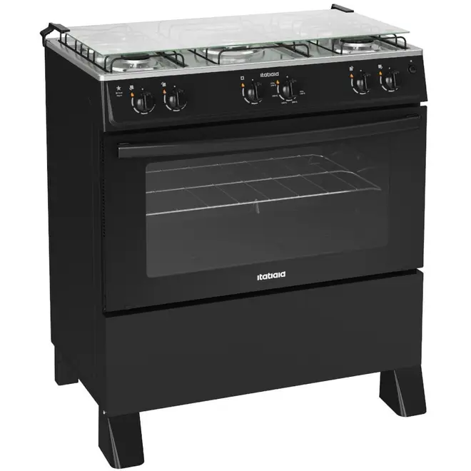 Fogão a Gás Itatiaia Star New Inox 5 Bocas Piso Acendimento Automático Biv
