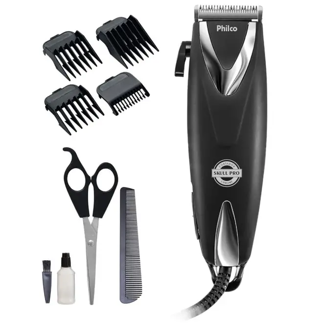 Cortador de Cabelos Philco PCR12CR Skull Pro Chrome 9 em 1 110v