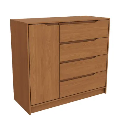 Cômoda Kappesberg R260-CN 4 Gavetas 1 Porta 94x105x45cm - Benoit