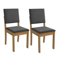 Conjunto 2 Cadeiras Kappesberg CAD160CN A061 Estofadas Estrutura MDF Revestida em Bouclé