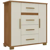 Cômoda Rodial Kyra CO2436 2 Portas 4 Gavetas 118x116x41cm