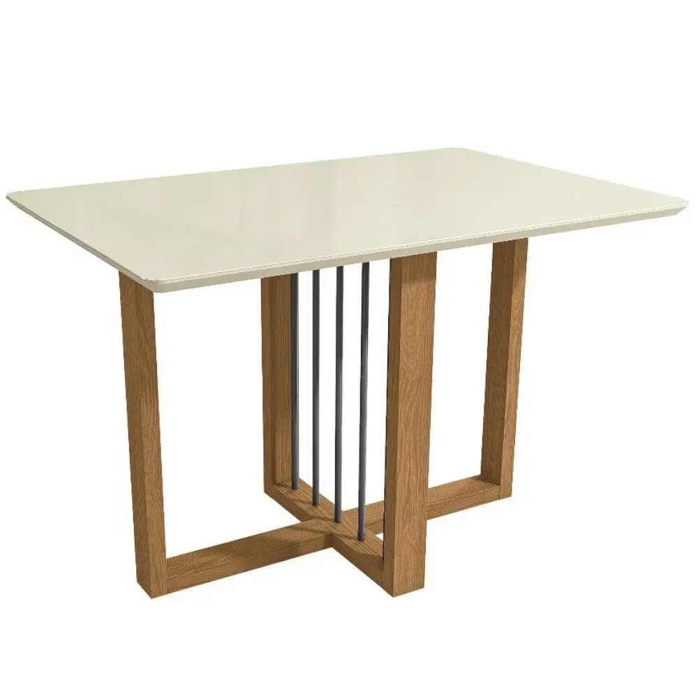 Mesa de Jantar Kappesberg CSJ1524 4 Lugares MDP 80x120x80cm Canela/off White