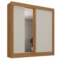 Roupeiro / Guarda-Roupa Rodial Malta 2 Portas Deslizantes 3 Gavetas Com Espelho 217x195x50cm