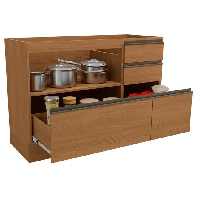 Balcão Pia Kappesberg G746-CN 1 Porta 4 Gavetas 120cm Sem Tampo