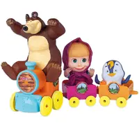 Trenzinho da Masha e o Urso Cotiplás 2403 com Personagem Pinguim